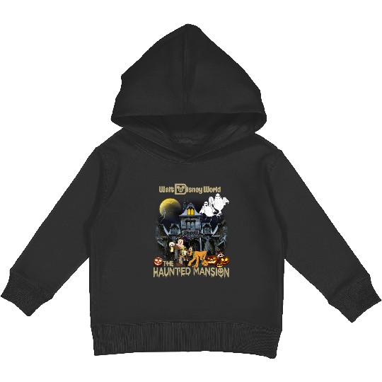 Vintage Haunted Mansion Kids Pullover Hoodies, Disney Halloween Kids Pullover Hoodies, Mickey Haunted Mansion Kids Pullover Hoodies