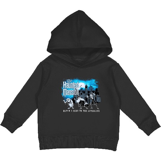 Hitch A Ride To The Afterlife Hitchhiking Ghosts Kids Pullover Hoodies, Disney The Haunted Mansion Kids Pullover Hoodies