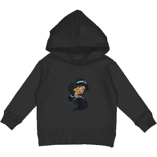 Disney Aladdin Jasmine Hair Swirl Big Portrait Kids Pullover Hoodies