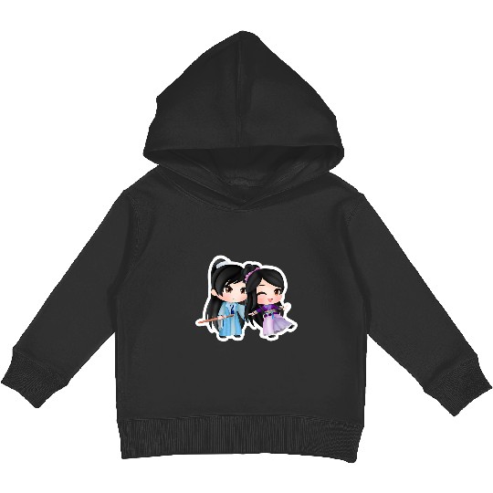 Warrior Princess Sticker4: Disney Mulan Anime Mushu, Mulan and Mushu Kids Pullover Hoodies