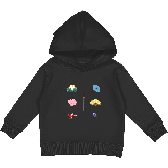 Samurai Sticker2: Disney Mulan Anime Mushu, Mulan and Mushu Kids Pullover Hoodies