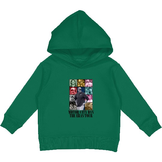 Discover Vintage Dan Campbell The Eras Tour Kids Pullover Hoodies, Dan Campbell Kids Pullover Hoodies