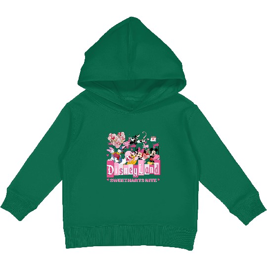 Disneyland Sweethearts Nite Kids Pullover Hoodies, Mickey and Friends Valentine's Day Kids Pullover Hoodies