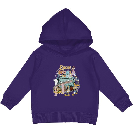 Disney Epcot World Tour 1982  Kids Pullover Hoodies, Disney Trip Family Kids Pullover Hoodies, Disney Group Kids Pullover Hoodies, Retro Disneyworld Kids Pullover Hoodies