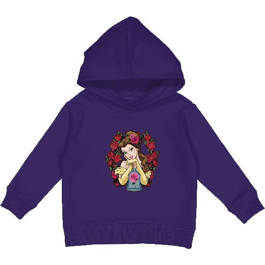 Disney Belle Roses Beauty And The Beast Graphic Kids Pullover Hoodies