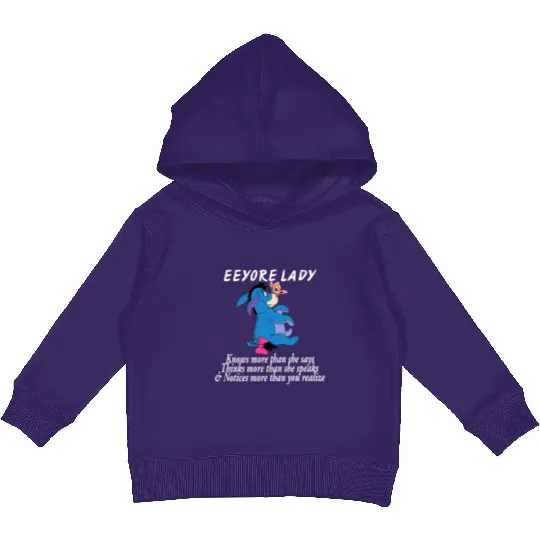 Disney Eeyore Kids Pullover Hoodies, Eeyore Lady Knows More Than She Says Kids Pullover Hoodies Winnie The Pooh Kids Pullover Hoodies