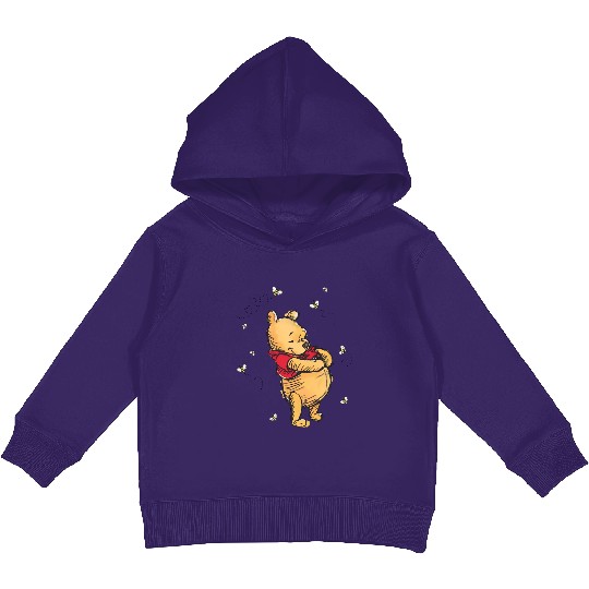 Disney Winnie the Pooh Kids Pullover Hoodies, Pooh Bear with Bee Kids Pullover Hoodies