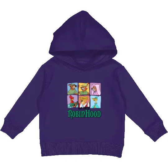 Retro Disney Robin Hood Characters Est. 1973 Kids Pullover Hoodies