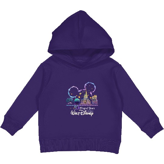 Discover Disney World Kids Pullover Hoodies, Disney 50'th Anniversary Kids Pullover Hoodies, 50'th Anniversary, Disney Magical Years Kids Pullover Hoodies