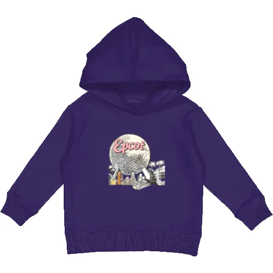 Disney Epcot  Kids Pullover Hoodies, Epcot World Tour Kids Pullover Hoodies, Epcot Center 1982 Kids Pullover Hoodies