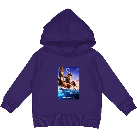 Discover Disney Moana 2 Set Sail  Movie Teaser Poster & Logo Kids Pullover Hoodies