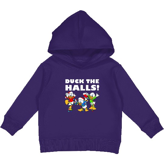 Disney Ducktales Christmas Lights Kids Pullover Hoodies, Duck The Halls Kids Pullover Hoodies