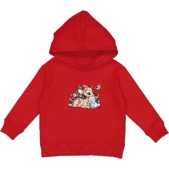 Cute Disney Bambi And Thumper Retro Vintage Kids Pullover Hoodies, Magic Kingdom Holiday Trip Kids Pullover Hoodies