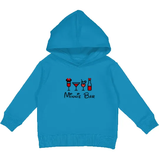 Minnie Bar Kids Pullover Hoodies, Disney Kids Pullover Hoodies, Drinking Kids Pullover Hoodies, Drinking Around the World Kids Pullover Hoodies