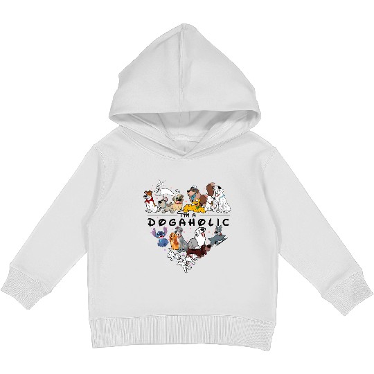 Disney Dogaholic Kids Pullover Hoodies, Disney 101 Dalmatians Dogs, Tramp Kids Pullover Hoodies Lady Dog Mom Who Loves Disney Pluto Dog