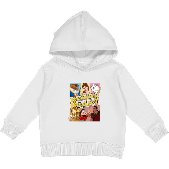 Disney Beauty And The Beast Classic Characters Vintage Kids Pullover Hoodies