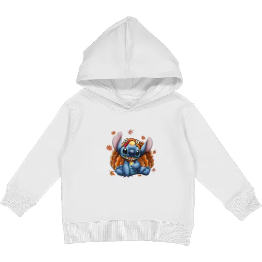 Disney Thanksgiving Turkey Stitch Kids Pullover Hoodies
