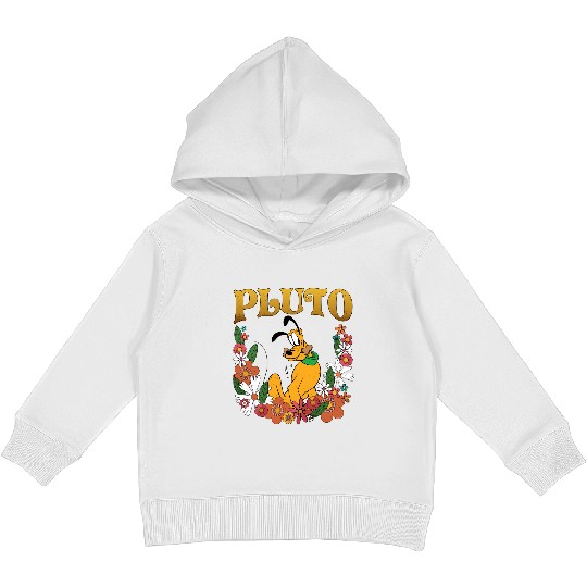 Pluto Dog Disney Floral Kids Pullover Hoodies, Retro Pluto Kids Pullover Hoodies, Disney Pluto Kids Pullover Hoodies, Disney Animal Kingdom Kids Pullover Hoodies