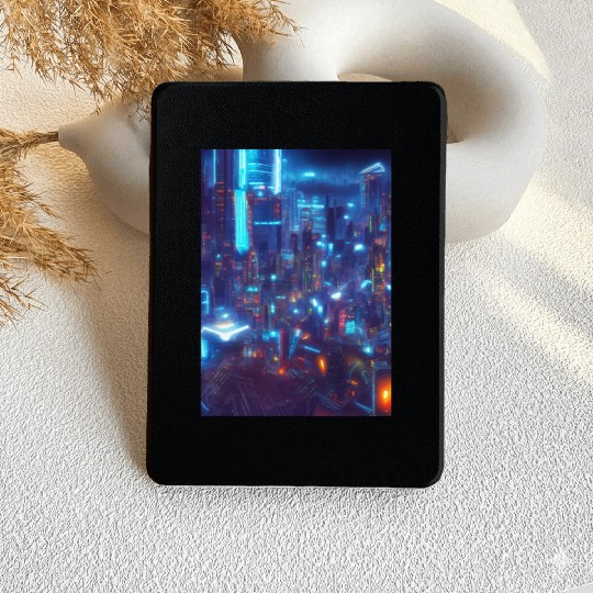 Cool Japanese Techno Cat In Japan Neon City Kindle Cases