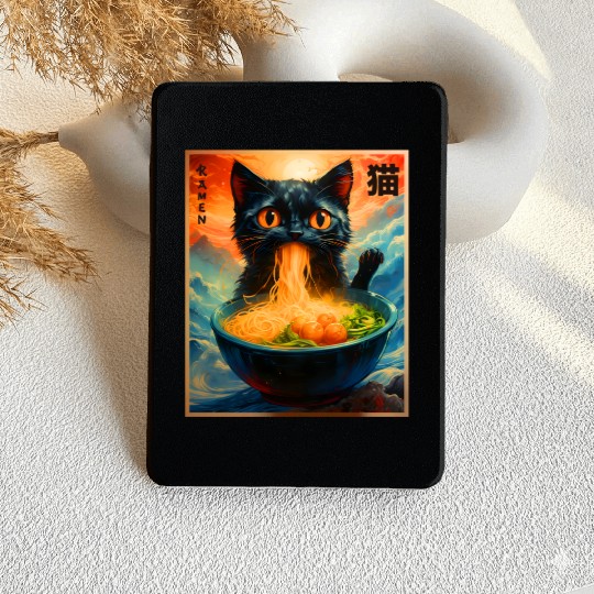 Cat Ramen Japanese Kawaii Cat Anime Funny Ramen Ca Kindle Cases