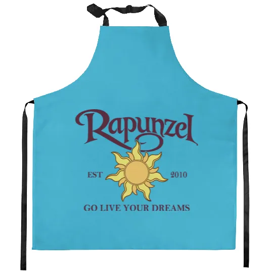 Tangled Rapunzel Kitchen Aprons, Disney Rapunzel Floral Kitchen Aprons