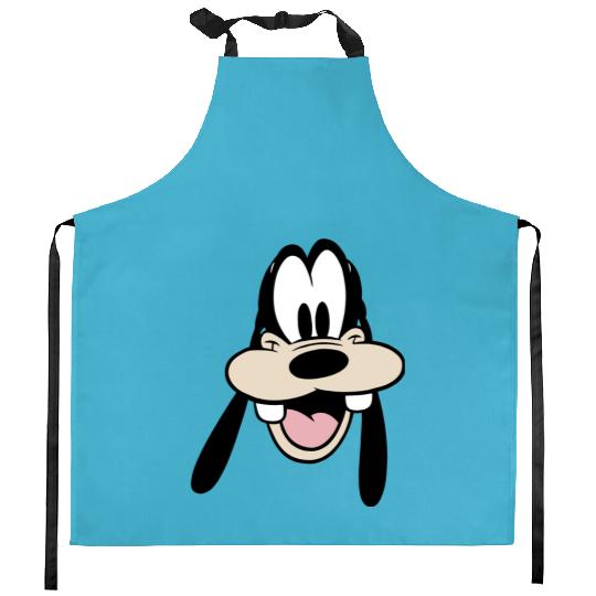 Disney Goofy Face Big Smile Kitchen Aprons Blue