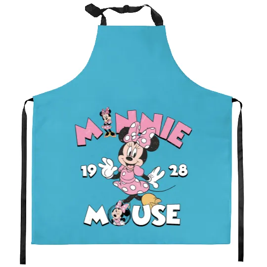 Vintage Minnie Mouse Kitchen Aprons, Disney Kitchen Aprons, Disneyland Kitchen Aprons, Vintage Disney Kitchen Aprons