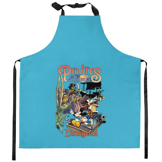 Discover Vintage Disney Pirates Of The Caribbean Kitchen Aprons, Disney Pirates Kitchen Aprons, Disneyland trip Kitchen Aprons