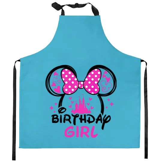 Birthday Girl Kitchen Aprons, Disney Birthday Girl, Minnie Mouse Kitchen Aprons, Birthday Girl Gift, Disney birthday party