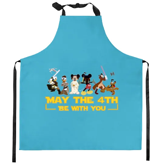Disney Star Wars Be With You Kitchen Aprons, May The 4th Kitchen Aprons, Mickey and Friends Kitchen Aprons