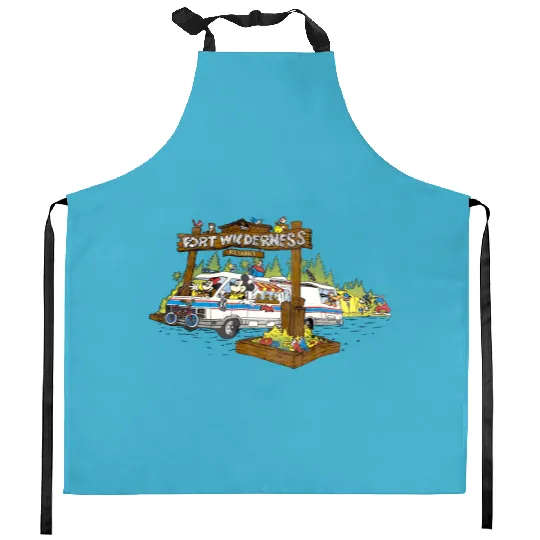 Fort Wilderness  Kitchen Aprons, Mickey and Friends Fort Wilderness Kitchen Aprons, Mickey Friends Kitchen Aprons, Disneyland  Color Kitchen Aprons
