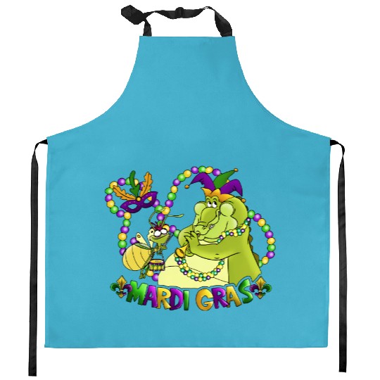 Disney Princess And The Frog Kitchen Aprons | Louis And Ray Mardi Gras Kitchen Aprons