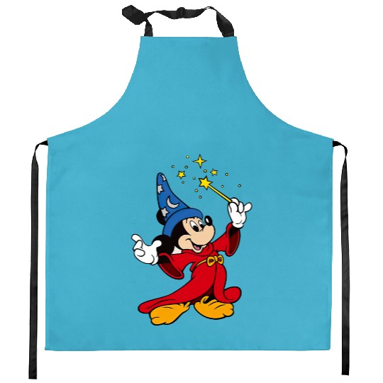 Disney Fantasia Sorcerer Mickey Mouse Magic Wizard  Kitchen Aprons, Fantasmic Disney Kitchen Aprons