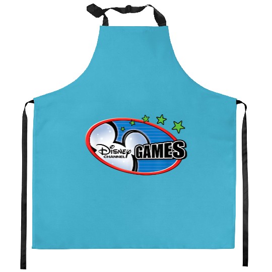Disney Channel Games Logo Kitchen Aprons, Mickey Disney Gamer Kitchen Aprons, Disneyland Epcot Kitchen Aprons, Gamer Kids Kitchen Aprons