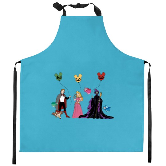 Disney Sleeping Beauty Halloween Balloon Kitchen Aprons