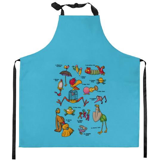 Vintage The Tulgey Wood Alice in Wonderland Kitchen Aprons, Retro Disney Kitchen Aprons Kitchen Aprons