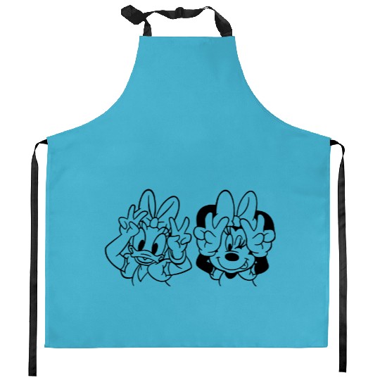 Daisy Duck and Minnie Mouse, Minnie Mouse Kitchen Aprons, Family Disney Kitchen Aprons