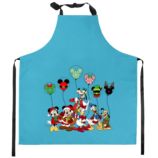 Discover Vintage Mickey And Friends Christmas  Tree Kitchen Aprons, Disney Mickey