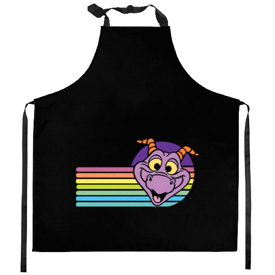 Disney vintage Kitchen Aprons - Disney figment Kitchen Aprons - Disney Epcot Kitchen Aprons