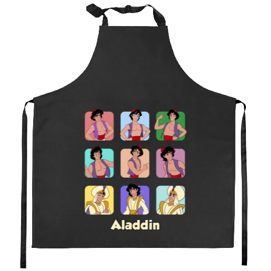 Disney Aladdin Moods Kitchen Aprons, Aladdin Portrait Characters Kitchen Aprons