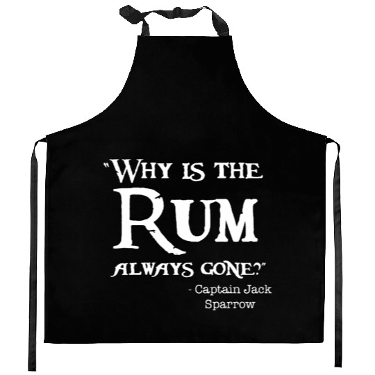 Disney Captain Jack Sparrow Why is the Rum Always Kitchen Aprons