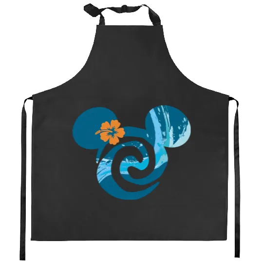 Moana Kitchen Aprons, Disneyworld Kitchen Aprons, Disney Princess Kitchen Aprons, Moana Mickey Ears Kitchen Aprons