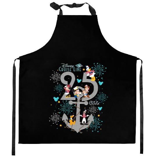 Disneyland Cruise Line Silver Anniversary Kitchen Aprons