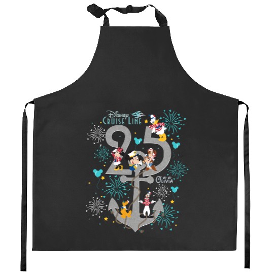 Disneyland Cruise Line Silver Anniversary Kitchen Aprons