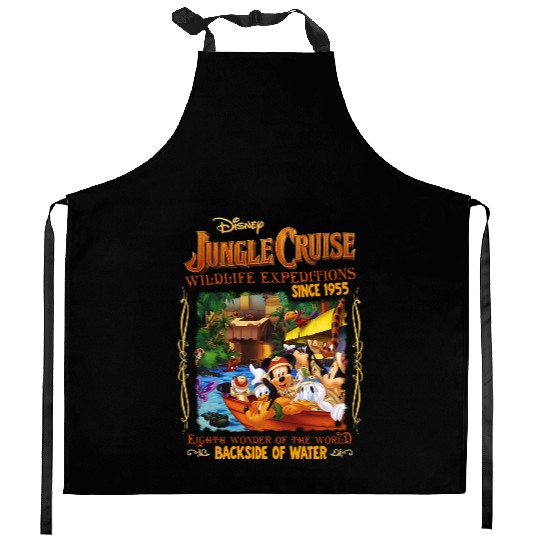 Vintage Jungle Cruise Disney Kitchen Aprons, Disney Trip Kitchen Aprons