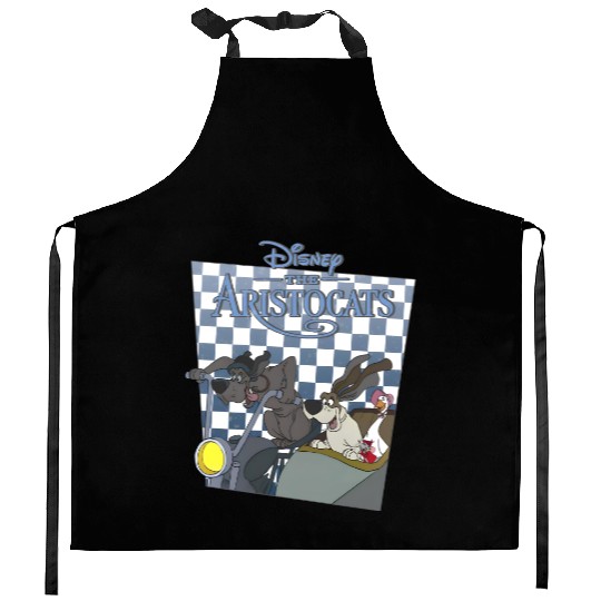 Disney Aristocats Checkerboard Poster Napoleon Lafayette Kitchen Aprons