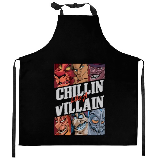 Disney Villains Chillin Like A Villain Group Portrait Kitchen Aprons