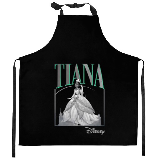 Retro Tiana 90s Kitchen Aprons, Disney princess Kitchen Aprons