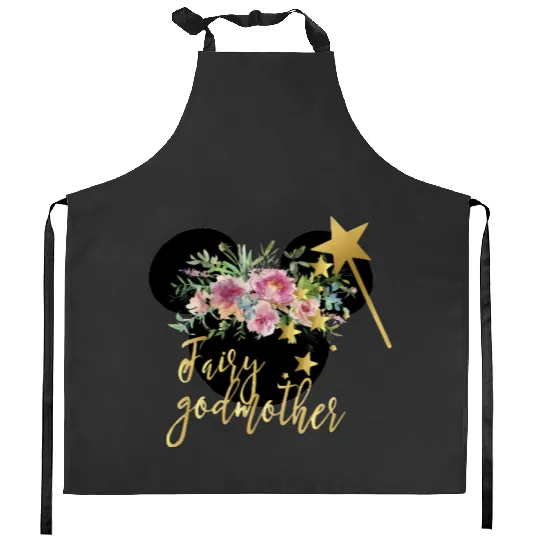 fairy godmother shirt, godmother gift, disney fairy godmother shirt, godmom shirt, godmother shirt, godparent gift, new godmother gift Kitchen Aprons
