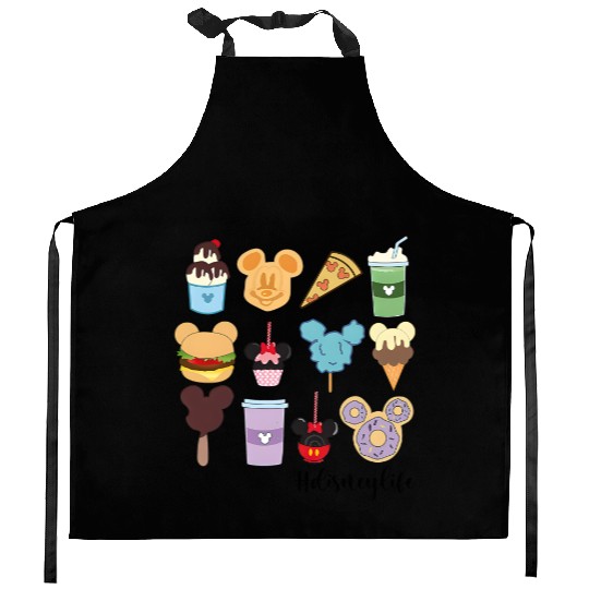 Disney Snacks Kitchen Aprons, Mickey Snacks Kitchen Aprons, Disney Life Kitchen Aprons, Disney Vacation Kitchen Aprons
